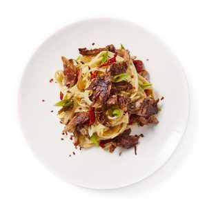 Duck Carnitas over Creamy Fetuccine Pasta