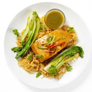 Soy-Ginger Salmon with Noodles