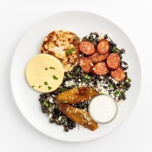 Sweet Corn Arepa with Chorizo