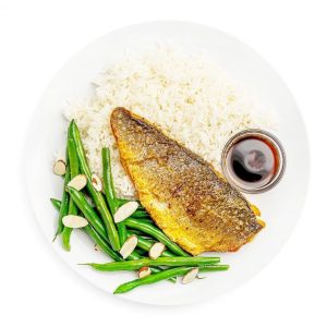 Seared Sea Bass with Tamari Chili Sauce