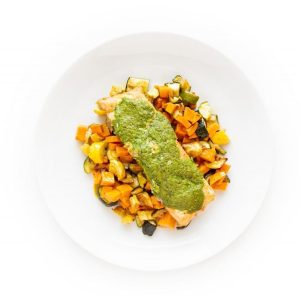 Salmon with Pistachio Sauce - Family Meal